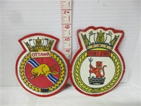 2 OLD EMBROIDERED MILITARY PATCHES