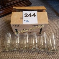 Box of collectible glasses