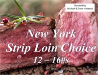 New York Strip Beef Loin approx 16#s