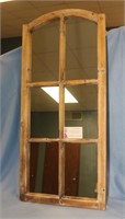 Distressed 4'X2' Windowed Mirror Wall Hanging