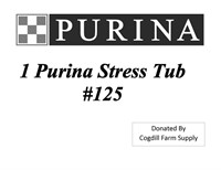 1 Purina Stress Tub #125