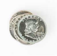 Coin 6 Proof Grade Franklin Silver Half Dollars