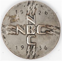Coin NBC Tenth Anniversary Medal - Silver Coated