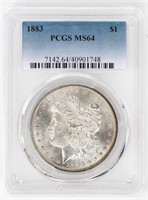 Coin 1883-P Morgan Silver Dollar - PCGS MS64