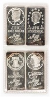 Coin 4 Mini Bars - Sterling Silver 9.5 Grams Each