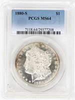 Coin 1880-S Morgan Silver Dollar PCGS MS64