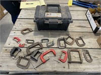 C clamps & tool box