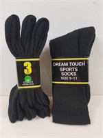 Dream Touch Sports Socks Size 9-11 (x2)