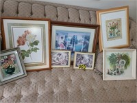 Large lot of Framed Pictures and Empty Frames