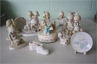 Assorted Precious Moments Figurines & Music Box