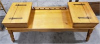 Vintage early American traditional coffee table,