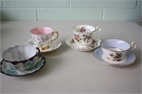 4 Cups & Saucers Including Royal Albert