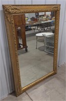 Large brushed gold mirror, 35"x49"