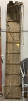 Wooden Toboggan measures 17” x 95"