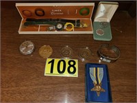 Jewelry, coins and Award