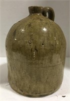 Primitive handled stoneware jug
