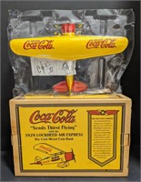 Coca Cola die cast metal coin bank. 1929 Lockheed