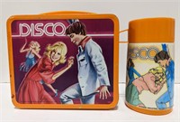 Disco themed metal lunch box and thermos by