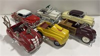 Various model cars of vintage cars