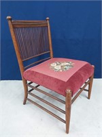 Bedroom Chair w/ Needlepoint Seat