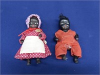 Pair of Black Memoriblia Dolls - 5"