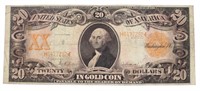 Series 1906 Large $20 United States Gold Coin Note