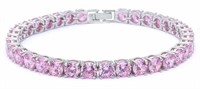Brilliant 14.50 ct Pink Sapphire Tennis Bracelet