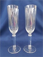 Tiffany & Co Champagne Glasses. Signed