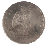 1861-S Seated Liberty Silver Half Dollar *RARE