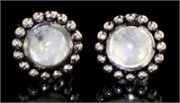 Beautiful Moonstone Stud Earrings