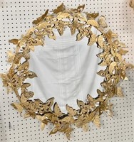 34" Metal Decorator Butterfly Mirror