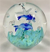 Blown Art Glass Aquarium Paperweight