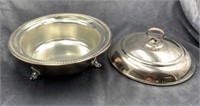 Silver Plate Covered Bowl with Liner