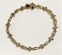 14k Diamond Bracelet 6.7g TW
