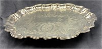 Footed Silver Plate Tray