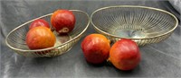 Two Silver Plate Baskets with Fruit