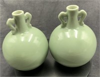 Pair Ceramic Bud Vases