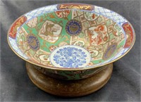 Oriental Bowl in Wood Holder