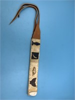 Handmade headband made from sealskin with ivory, b