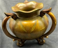 Three-Handled Footed Centerpiece Vase