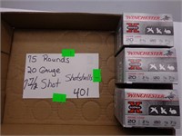 75 rounds of 20 gauge shot shells