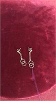 14k gold dangling earrings