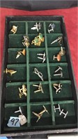 Tray lot of cufflinks