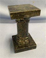 Beautiful black marble pedestal, 6.25" tall