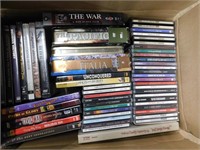 LARGE BOX LOT OF MUSIC CDS & DVD