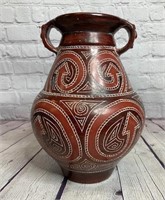 Vintage Tribal Terracotta Jar Vase Pot 10"