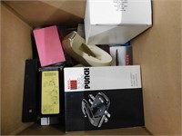 BOX LOT OF OFFICE SUPPLIES