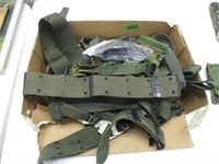 BOX LOT OF MILITARY STRAPS