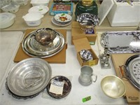TABLE LOT OF SILVER PLATE