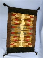 Hand woven Native American mat or tray, 23" x 15"